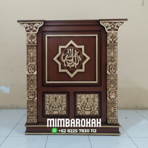 Podium Mimbar Ukir Mewah Pesanan Masjid Mojokerto