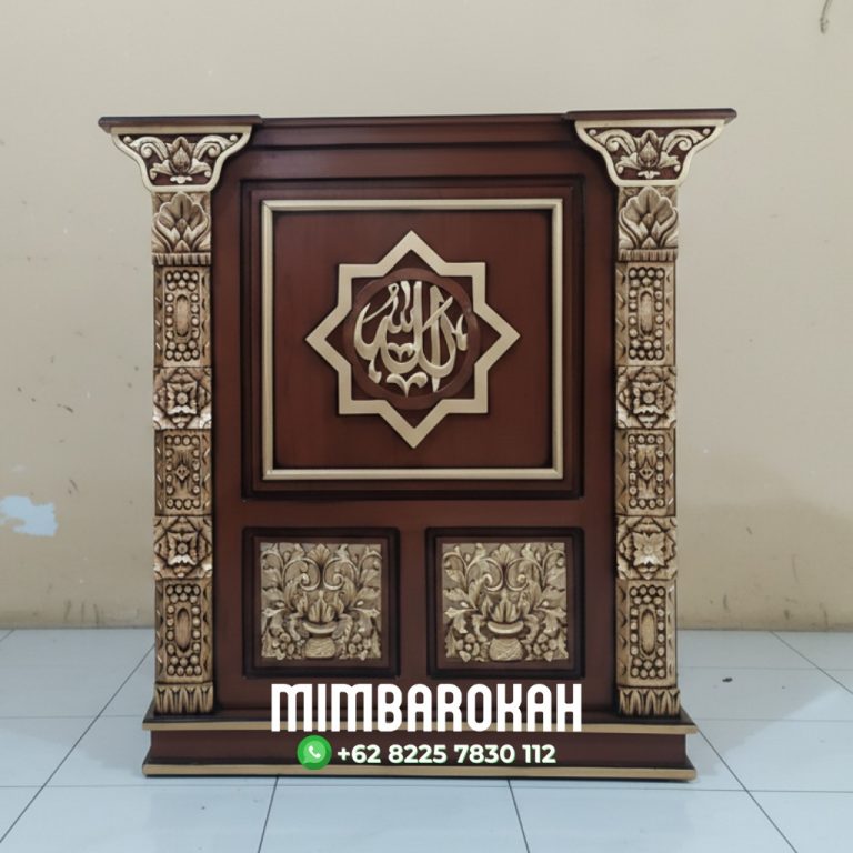 Podium Mimbar Ukir Mewah Pesanan Masjid Mojokerto Podium Mimbar Masjid Ukir Jepara