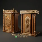 Mimbar Kayu Podium Minimalis Ukuran Sederhana