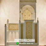 New Desain Mimbar Masjid Minimalis Ukuran Standar Atap Kubah Jati Terbaru