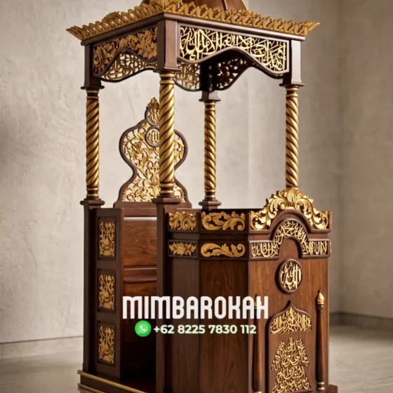 Mimbar Kubah Atap Kubah Mimbar Masjid Ukiran Jati Jepara Mimbarokah 082257830112