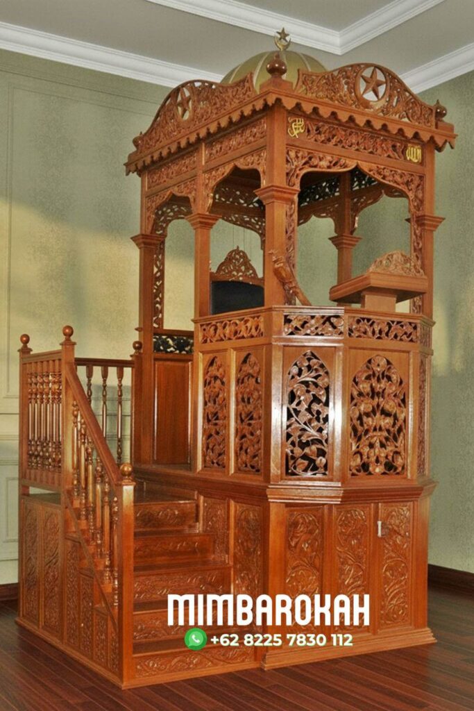 New Model Mimbar Imam Di Masjidil Ukiran Mewah Jepara