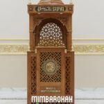 Mimbar Kayu Kubah Minimalis Ukir Jepara