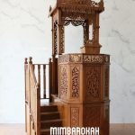 Jual Mimbar Kubah Klasik Ukiran Jati Jepara Mimbar Masjid Klasik Mewah Ukiran Kayu Jati Jepara