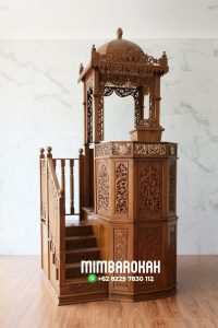 Jual Mimbar Kubah Klasik Ukiran Jati Jepara Mimbar Masjid Klasik Mewah Ukiran Kayu Jati Jepara
