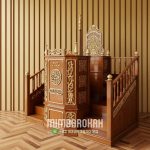 Jual Mimbar Podium Khutbah Ukiran Kaligrafi Atap Kubah Masjid Agung Sumber