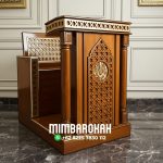 Jual Podium Mimbar Minimalis Ngawi Kayu Jepara Kenapa mimbar masjid ini banyak dipesan di Jawa Tengah