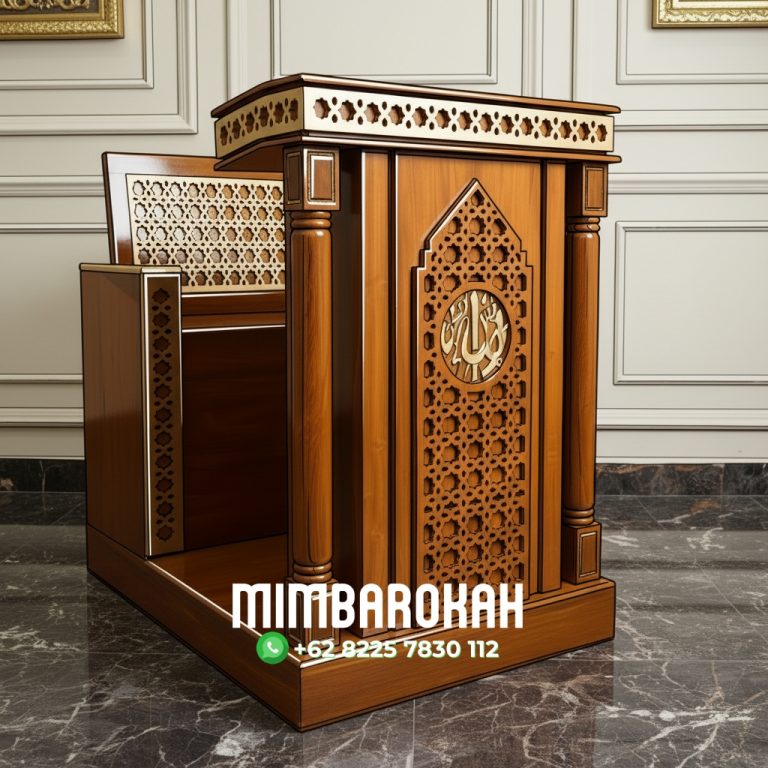 Jual Podium Mimbar Minimalis Ngawi Kayu Jepara Kenapa mimbar masjid ini banyak dipesan di Jawa Tengah