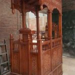 Mimbar Podium Khutbah Ukiran Kaligrafi Atap Kubah Masjid Agung Sragen