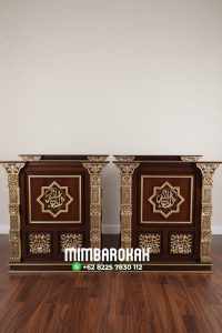 Podium Mimbar Ukiran Mewah Pesanan Masjid Agung Palabuhanratu