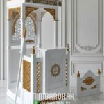 Model Mimbar Minimalis Ukuran Kecil Kuba Kayu Jati