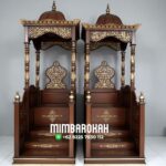 Mimbar Kayu Kaligrafi Arabic Pesanan DKM Masjid Agung Magelang
