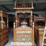 Mimbar Podium Masjid Ukiran Kaligrafi Atap Kubah Masjid Agung Wates