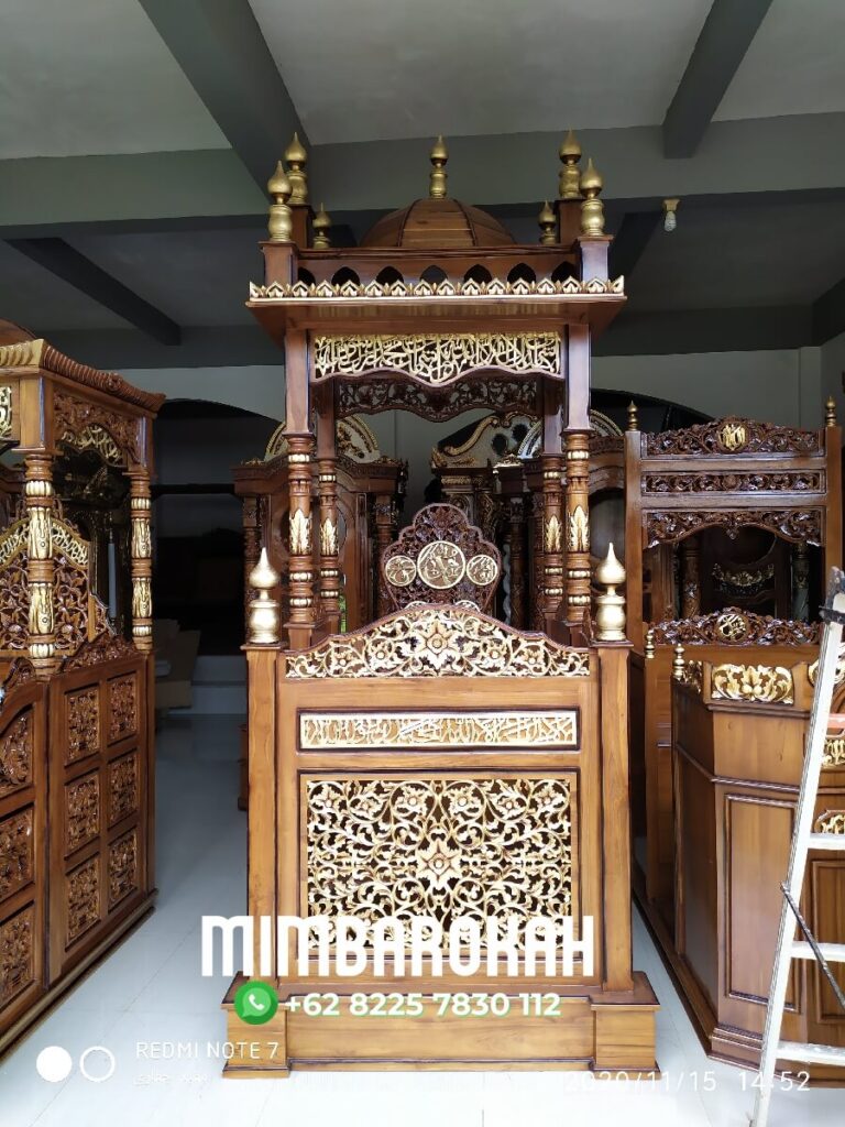 Model Mimbar Podium Masjid Ukiran Kaligrafi Atap Kubah Masjid Agung Wates&nbsp;Kualitas Harga Wajar