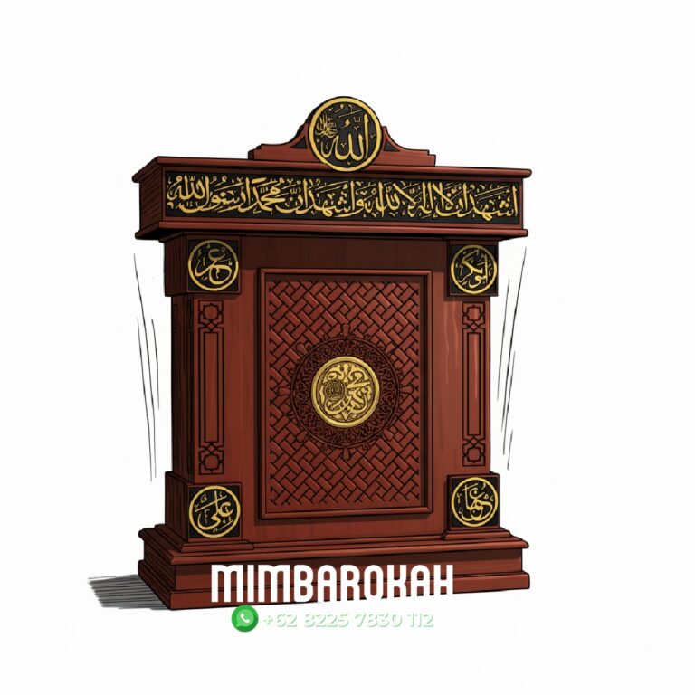 Model Podium Mimbar Masjid Ukiran Kaligrafi Atap Kubah Masjid Agung Gunung Kidul Podium Mimbar Nabawi Style