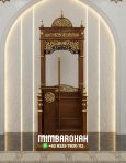 Mimbar Kubah Ukir Klasik Jepara Pesanan DKM Masjid Agung Lamongan