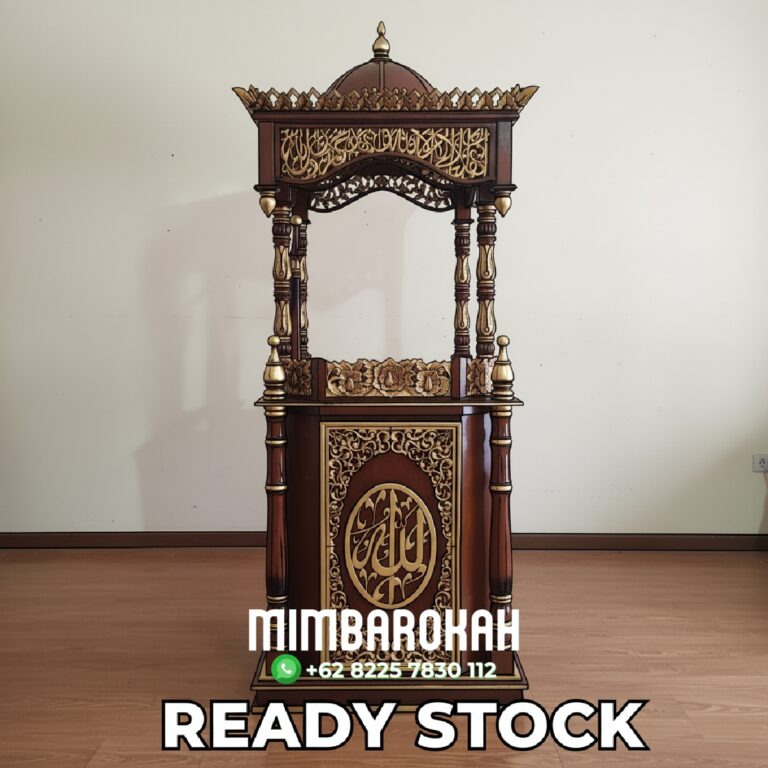 Model Mimbar Podium Masjid Ukir Jepara Ready Stock
