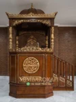 Mimbar Jati Minimalis Masjid Besar: Kombinasi Megah & Elegan khas Jepara