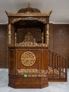 Mimbar Jati Minimalis Masjid Besar: Kombinasi Megah & Elegan khas Jepara
