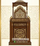 Bentuk Mimbar Kayu Podium Minimalis Masjid Di Pekalongan