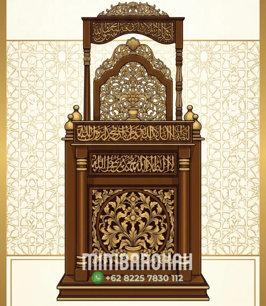 Bentuk Mimbar Kayu Podium Minimalis Masjid Di Pekalongan Bentuk Mimbar Kayu Podium Minimalis Masjid Di Pekalongan